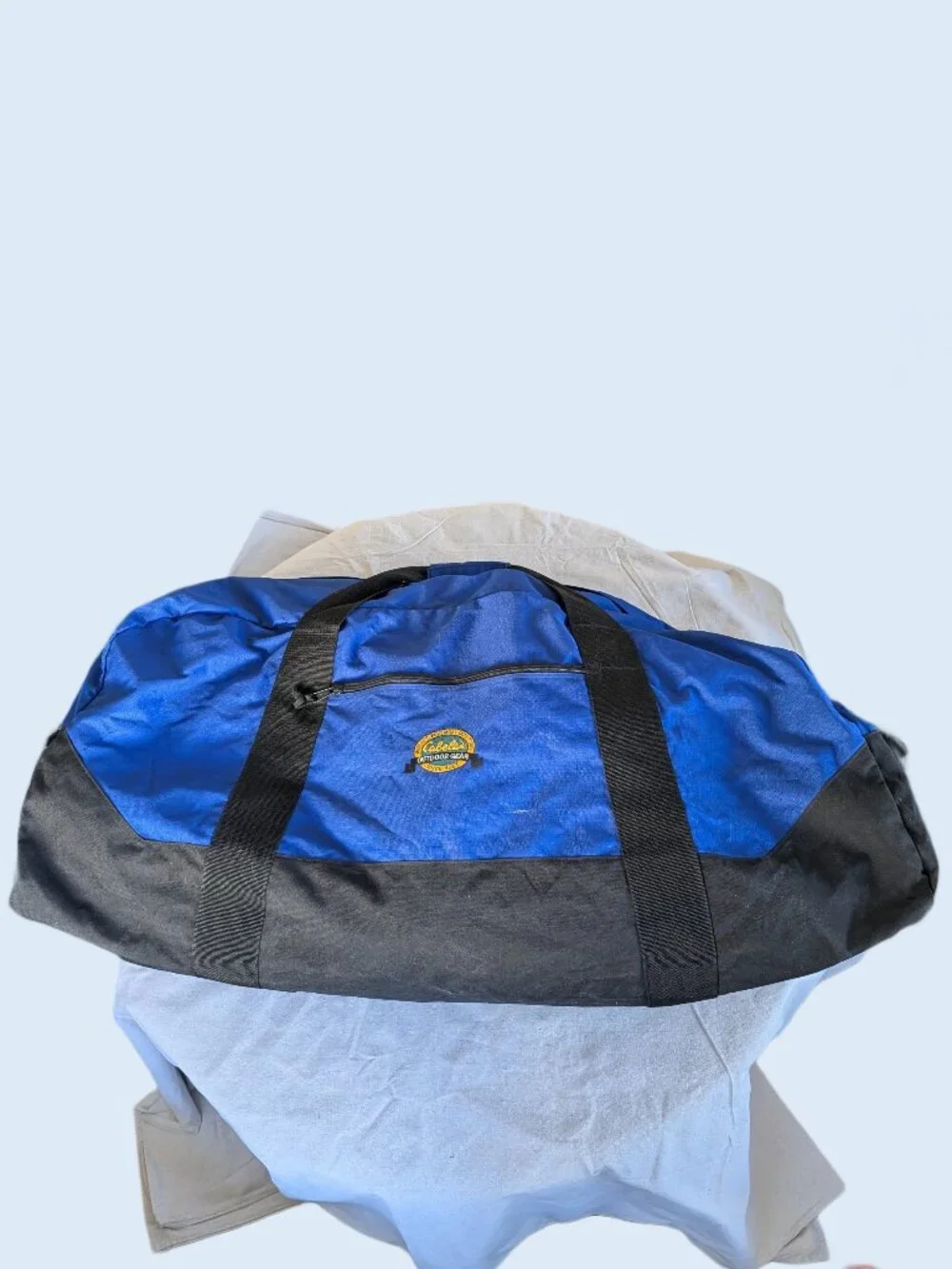 Cabela's Outdoor Gear Extra Large Blue/Black Nylon Duffel w Shoulder Strap